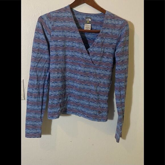 The North Face Women Long Sleeve Blue Blouse Sz M - Picture 4 of 5